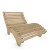 A wooden chaise lounge on a white background. Produktbild-Vorschau