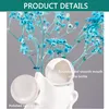 Vase Keramik weiß, Gesicht Kopf Deko Blumenvase Tischvase Produktbild-Vorschau 2