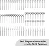 A collection of silverware arranged in rows on a white background. Produktbild-Vorschau