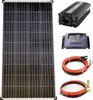 Solar Set 12V 130 Watt Poly Solarpanel Kabel Wechselrichter Produktbild-Vorschau 1