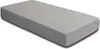 A grey fitted sheet is shown on a white background. Produktbild-Vorschau