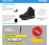 A collage of images and text describing the features of Tricetops work boots. Produktbild-Vorschau