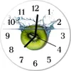 Glasuhr Wanduhr Küchenuhr Echt-Glas 30fi cm Kiwi grün Produktbild-Vorschau 1