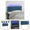 The Living Store LED Kopfteil Dunkelblau 80x5x78/88 cm Samt Produktbild-Vorschau 7