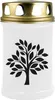 Bougie funéraire Blanc 48h ( couvercle or ) - Arbre Voir les images du produit 1