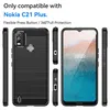 Nokia C21 Plus Hülle, Carbon-Faser TPU Silikon Stoßfest Produktbild-Vorschau 2