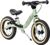 A light green balance bike with tan tires and black grips, shown against a white background. Produktbild-Vorschau