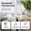 Stolný ventilátor s osciláciou 90° – Tichý ventilátor s 3 Náhľad obrázku produktu 2