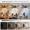 Deckenventilator mit Beleuchtung Schwarz Ø106cm H22cm 40W Produktbild-Vorschau 6