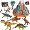 Vulkanausbruch Dinosaurier Spielzeug Set Realistische Dino Produktbild-Vorschau 1