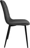 A side view of a single black chair with a gray upholstered seat and back, on a white background. Produktbild-Vorschau