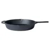 A black cast iron frying pan is shown against a white background. Produktbild-Vorschau