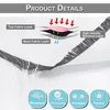 Diagram showing the layers of a fabric with labels and icons indicating product features. Produktbild-Vorschau