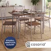 CASARIA® Esstisch mit 4 Stühlen Holz 5-tlg Set Metall Produktbild-Vorschau 7