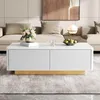 Merax Couchtisch mit 2 Schubladen und geriffelter Front, Produktbild-Vorschau 5