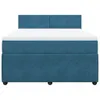 Boxspringbett mit Matratze Blau 140x190 cm Samt Produktbild-Vorschau 6