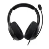 A black PDP LVL50 Wired headset for Xbox One is shown from a top-down perspective against a white background. Produktbild-Vorschau