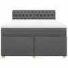 Möbel Boxspringbett mit Matratze Dunkelgrau 140x200 cm Produktbild-Vorschau 4
