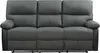 Relax-Sofa "Lincoln" - 3-Sitzer - Schwarz / Dunkelgrau Produktbild-Vorschau 3
