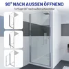 Duschtür 70cm Pendeltür Dusche Nischentür Drehtür Einzeltür Produktbild-Vorschau 4