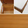 Cassapanca da giardino in legno con maniglie, 200L, Marrone Anteprima dell’immagine prodotto 4