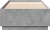 vidaXL Bettgestell Betongrau 100x200 cm Holzwerkstoff Produktbild-Vorschau 4
