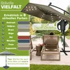 tillvex® Alu Sonnenschirm Rechteckig Ø 330 cm mit LED Solar Produktbild-Vorschau 5