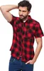 Brandit - CHECKED FLANELL Kurzarm Hemd rot / schwarz - M Anteprima dell’immagine prodotto 2