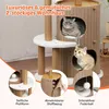 Luxus Kratzbaum mit 2-stöckiger Kratztonne | Katzenbaum mit Produktbild-Vorschau 3