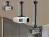 Three projectors mounted on ceiling brackets, illustrating different mounting options and heights. Voir les images du produit