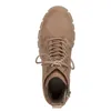 A top-down view of a brown lace-up boot with a white background. Produktbild-Vorschau