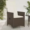 vidaXL Gartensessel Verstellbar mit Kissen Braun Poly Produktbild-Vorschau 2