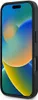 A black iPhone case is shown from the side, with the phone screen displaying a colorful wallpaper. Podgląd zdjęcia produktu
