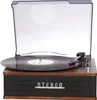 A retro-style record player with a vinyl record on the turntable. Produktbild-Vorschau