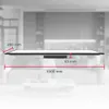 A side view of a flat LED panel with dimensions indicated by red lines and text. Produktbild-Vorschau
