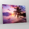 Bilder auf glas - Strand Meer Palme - 70x50cm - Glasbilder Produktbild-Vorschau 4