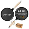 2er Set Pfannkuchenpfanne 24 cm Crêpes - Bratpfanne aus Produktbild-Vorschau 1