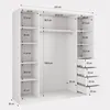Masseno Schiebetürenschrank PINA 200/205/58 cm Produktbild-Vorschau 5