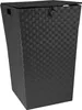 A black woven laundry hamper with a lid. Náhľad obrázku produktu