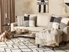 BELIANI 2 dekorační polštáře černá béžová bavlna Patchwork Náhled obrázku produktu 2