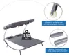Outsunny Doppelliege Sonnenliege Relaxliege rollbar mit Produktbild-Vorschau 11