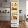 Vitrína s LED osvetlením Moderná knižnica so sklenenými Náhľad obrázku produktu 7