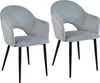 Two gray upholstered chairs with black legs are shown against a white background. Produktbild-Vorschau