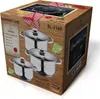 A product box for a cookware set, designed to look like wood. Produktbild-Vorschau