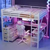 Flieks etagebed 140x200 cm met bureau, hoogslaper met lades Productafbeelding-voorbeeld 4