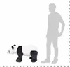 A large stuffed panda toy is shown next to a silhouette of a person for scale. Náhled obrázku produktu