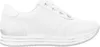 A white Remonte women's sneaker with a platform sole and silver accents is shown from the side against a white background. Voir les images du produit