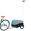 vidaXL Fahrradanhänger Schwarz und Blau 30 kg Eisen Produktbild-Vorschau 3