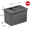 Hailo Inneneimer 1136309 mit Deckel 350 x 226 x 220 mm 2 Produktbild-Vorschau 3