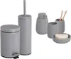 6-teiliges Badezimmer-Set Keramik grau, Badzubehör-Set Produktbild-Vorschau 1